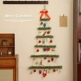 thumbnail image 6 of Tyidzon Wall Pediments Christmas Tree with Lights and Accessories, Wood Hanging Christmas Tree As Rustic Christmas Decor for Ornament Display, 6 of 6