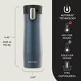thumbnail image 2 of Contigo AUTOSEAL West Loop Vacuum-Insulated Stainless Steel Travel Mug with Easy-Clean Lid, 20 oz, Crystal Blueberry & Crystal Sake, 2-Pack, 2 of 5