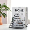thumbnail image 3 of 2-Pack File Folder Organizer for Desk - Triangle Holder for Magazines and Notebooks (Black), 3 of 8