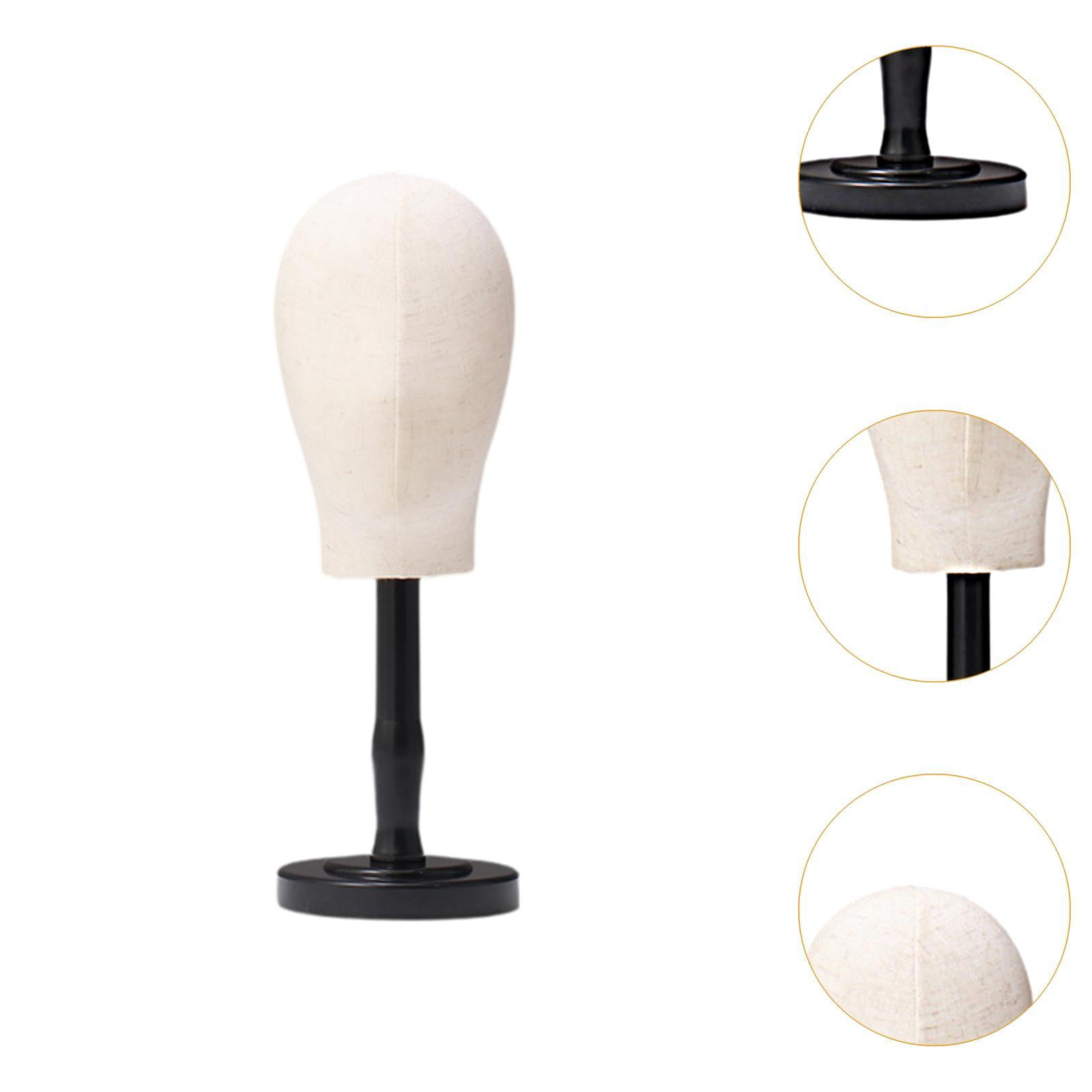 Serenable Mannequin Head Multifunctional Hat Rack Standing Stand for Cap Salon Black Medium