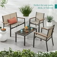 thumbnail image 5 of Best Choice Products 4-Piece Outdoor Textilene Patio Conversation Furniture Set w/ Loveseat, Table - Brown/Tan, 5 of 10