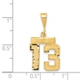 thumbnail image 3 of Charms Collection 14k Small Brushed Diamond-cut Number 13 Charm, 3 of 3