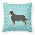 thumbnail image 2 of Carolines Treasures BB3819PW1818 Bernese Mountain Dog Checkerboard Green Fabric Decorative Pillow, 2 of 5