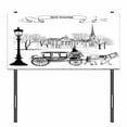 thumbnail image 3 of Sketchy Headboard, Old Street Scene Carriage Horse from Twenties Historical Northern Europe Theme, Upholstered Decorative Metal Bed Headboard with Memory Foam, Twin Size, Black White, by Ambesonne, 3 of 4
