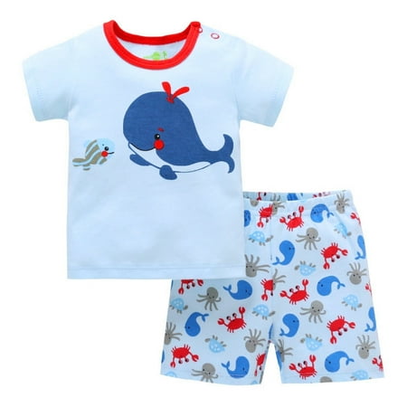 

PatPat Baby Boy Infant two-piece cotton summer men and women baby short-sleeved T-shirt shorts children s clothing