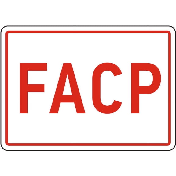 Vinyl Stickers - FACP Sign - Safety and Warning Warehouse Signs Stickers - 3.5" x 5" - 3 Pack