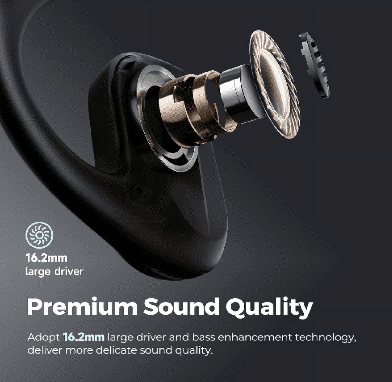 SoundPEATS RunFree Lite Air Conduction Headphones, Wireless Sports Headphones Bluetooth 5.3  Ear Headphones for Sports/Running