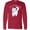 Red, variant on I'm Purrdy Cute White Kitty Cat Long Sleeve T-Shirt