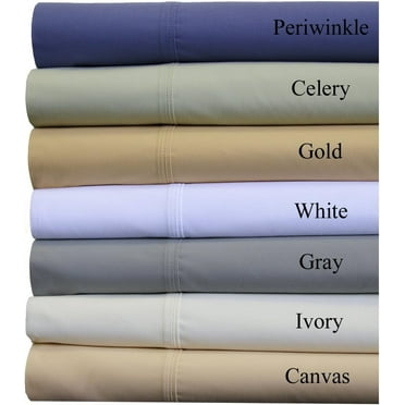 Percale Sheets, 300-Thread-Count, 4PC Solid Sheet Set, 100% Cotton, 22 Inch Super Deep Pocket, Queen, White