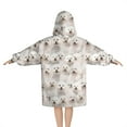 thumbnail image 2 of Shih Tzu Dog Blanket Hoodies for Kids 6-13YR Oversize Wearable Blanket Hoodies for Boys Girls Teens, 2 of 7