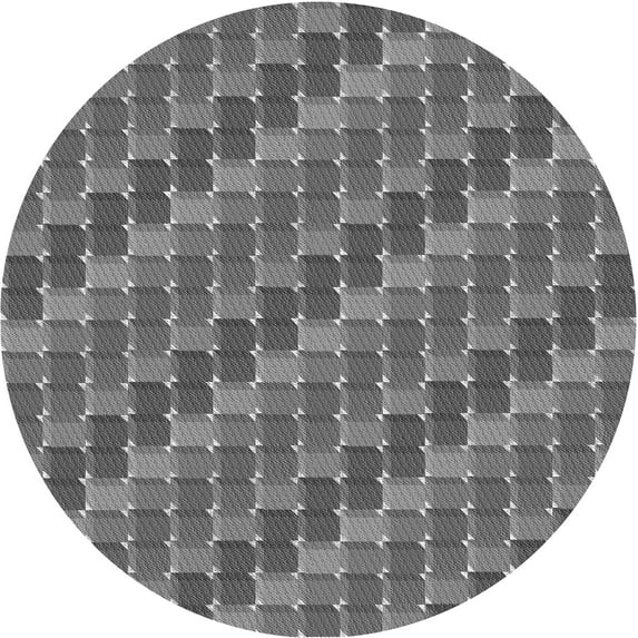 Ahgly Company Indoor Round Patterned Gray Dolphin Gray Area Rugs, 8' Round