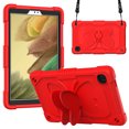 thumbnail image 2 of for Samsung Galaxy Tab A7 Lite 8.7" 2021 SM-T225 / SM-T220 Case for Kids, with Butterfly Wings Kickstand Shoulder Strap Heavy Duty Rugged 2 In 1 Silicone PC Cover, Red, 2 of 8