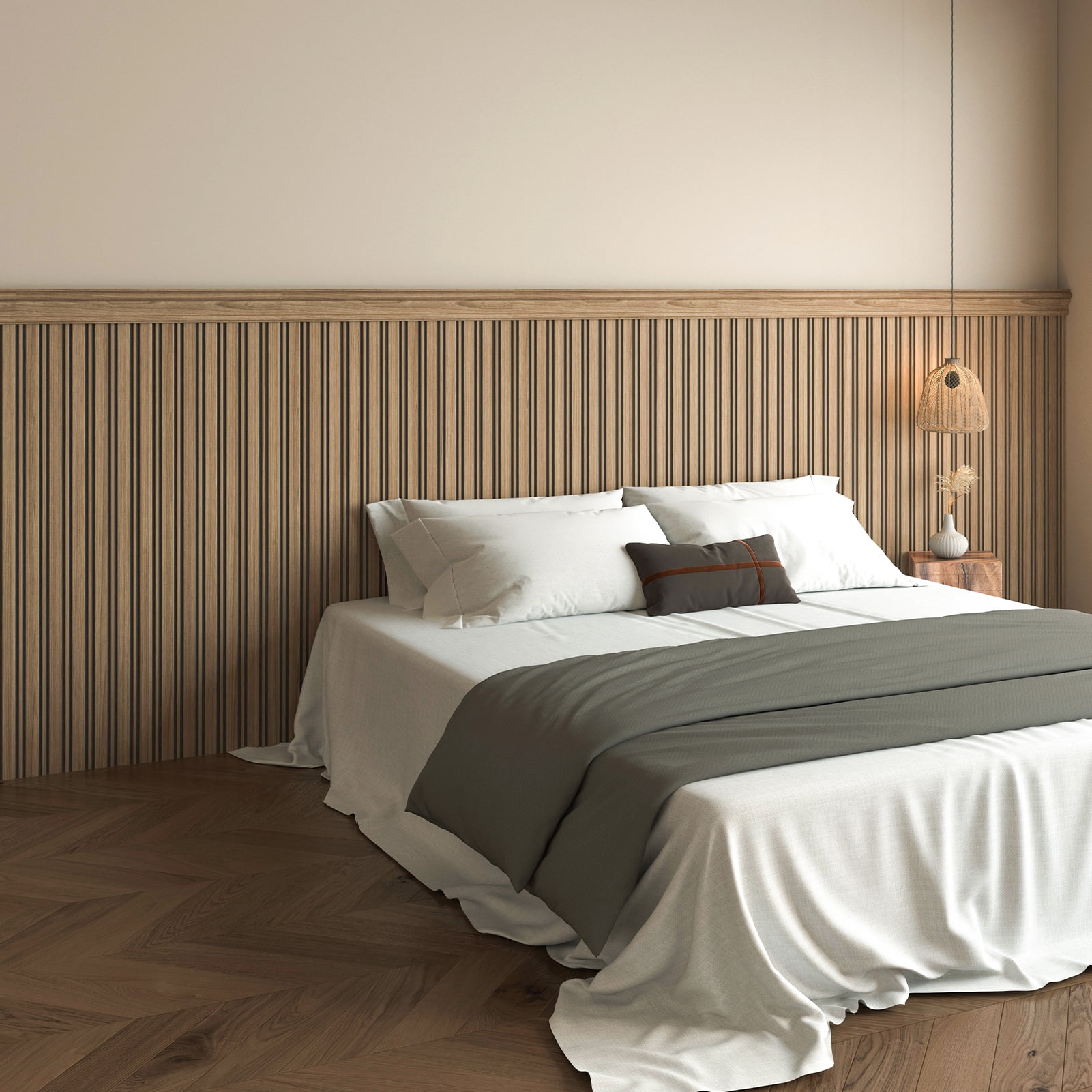 Art3dwallpanel DIY Board & Batten Wall Kit - 9.84" W x 37.8" L Polystyrene Wainscoting Panels for Instant Room Makeover,Easy Installayion,, 31 Sq Ft/Box