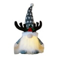 thumbnail image 1 of Yuarrent Muñeco de gnomo de Navidad, decoración navideña, diseño de escena, adornos de mesa, decoración brillante alimentada por batería, regalo de Kits de decoración para fiestas Gris Yuarrent HA069397-02, 1 of 6