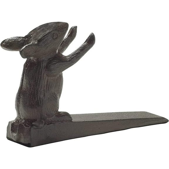 Comfify Doorstop, Mouse Design, Cast Iron Floor, Rust Brown Finish