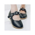 thumbnail image 5 of Ritualay Girls Dress Shoes Mary Jane Shoes Comfy Leather Princess Shoes Party Wedding Shoes Ballerina Flats Shoes School Casual Shoes for Toddler Girls Low Heels Black  12c, 5 of 9