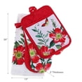 thumbnail image 2 of IH Casa Decor 5 Pc Kitchen Set Fiery Red Floral, 2 of 2