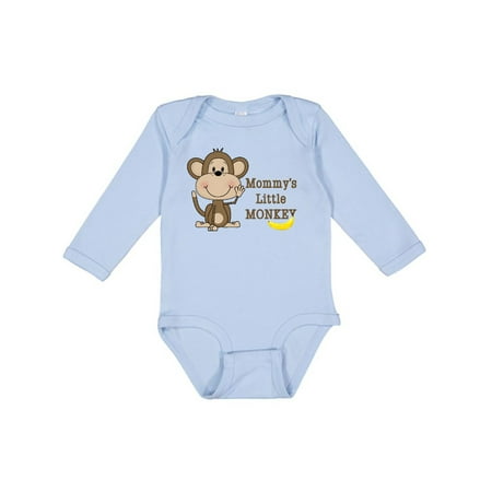 

Inktastic Mommy s Little Monkey Gift Baby Boy or Baby Girl Long Sleeve Bodysuit