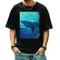 thumbnail image 2 of Plus Size Shirt for Women Black Tops for Women Short Sleeves Shirt for Women Sharks T Shirt Crewneck Shirt for Women 2XL, 2 of 5