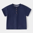 thumbnail image 2 of TOWED22 Toddler Baby Boys T-Shirt Graphic Shirt Kids Cowboy Outfits Summer Country Crewneck Tee Top(Navy,3-4 Y), 2 of 5