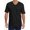 Black, variant on Short Sleeved Men V-Neck Casual T-Shirt Solid Color Basic Tops With Pocket