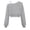 A-Grey133, variant on Girls Off The Shoulder Crop Tops Asymmetrical Long Sleeve Solid Color T Shirt Spring Summer Basic Tee For Kids Teens 7-16Y Versatile Top