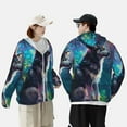 thumbnail image 4 of Fotbe Colorful Plant Wolf Chaqueta con Protección Solar UPF 50+ para Hombre y Mujer, Camisa con Capucha y Bolsillos-XX-Large, 4 of 7