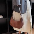 thumbnail image 1 of Bolso de media luna para mujer, bolso bandolera informal con correa ajustable para citas de invierno, 1 of 8