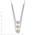 thumbnail image 5 of 925 Sterling Silver Cable Fancy Necklace Chain Gold-plated and Rose-plated CZ w/2in ext 15 inch 1.4 mm, 5 of 5