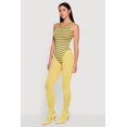thumbnail image 3 of Women's Striped Sleeveless Thong Bodysuit, 3 of 4