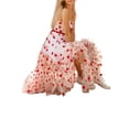 thumbnail image 3 of Seyurigaoka Valentine's Day Women's Sexy Sleeveless Backless Off Shoulder Heart Print Tulle Dress, 3 of 6