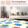 thumbnail image 2 of ODIKA 8'x10' Machine Washable Non-Slip Area Rug, Abstract Watercolor Brushstroke Art Modern Expressionist Design High Traffic Rug, Blue, 497794, 2 of 7
