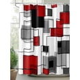 thumbnail image 2 of Space Design Sense Shower Curtain, Abstract Irregular Grey Line Stitching Waterproof Shower Curtain Set with 12 Hooks Lightweight Washable Fabric Shower Curtains for Bathroom 72x78 Inches, 2 of 6
