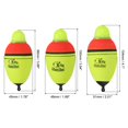 thumbnail image 2 of Uxcell 2.1oz 2.5oz 2.8oz Lighted Fishing Slip Bobbers EVA Green Red LED Light Up Fishing Float, Yellow, 3 Pack, 2 of 7