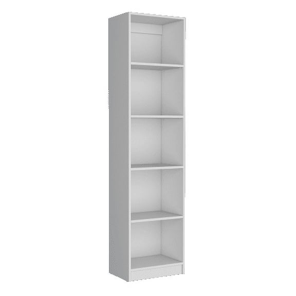 Dtwnek 5 Shelves Bookcase Bookshelf Wood Book Storage Rack for Living Room, Office, White