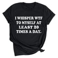 thumbnail image 1 of T-Shirt d'Été Mode Ample Col Rond Imprimé Lettre Manches Courtes, 1 of 5