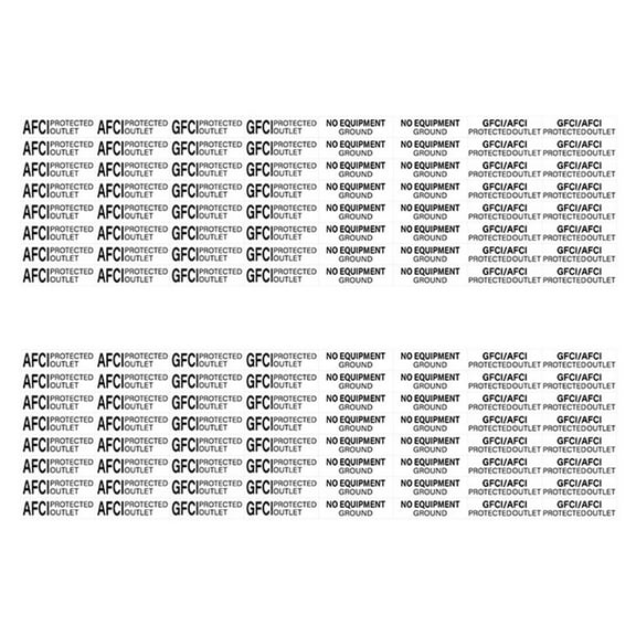 WEUVEB 2 Sheets Electrical Outlet Safety Stickers Black PVC Waterproof for Bathroom Use