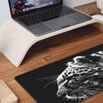 thumbnail image 5 of Black and White Gaming Mouse Pad 31.5 x 11.8 Inch Extended Large Mouse Pad with Non-Slip Base and Stitched Edges for Gamer Home Office, Black Leopard, 5 of 6