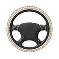 thumbnail image 3 of Daiia Steering Wheel Covers Brown Gingham Elastic Skidproof Steering Wheel Protective Cover Case Steering Wheel Protector Comfortable Protective Case For Suv Sedan Decor, 3 of 8