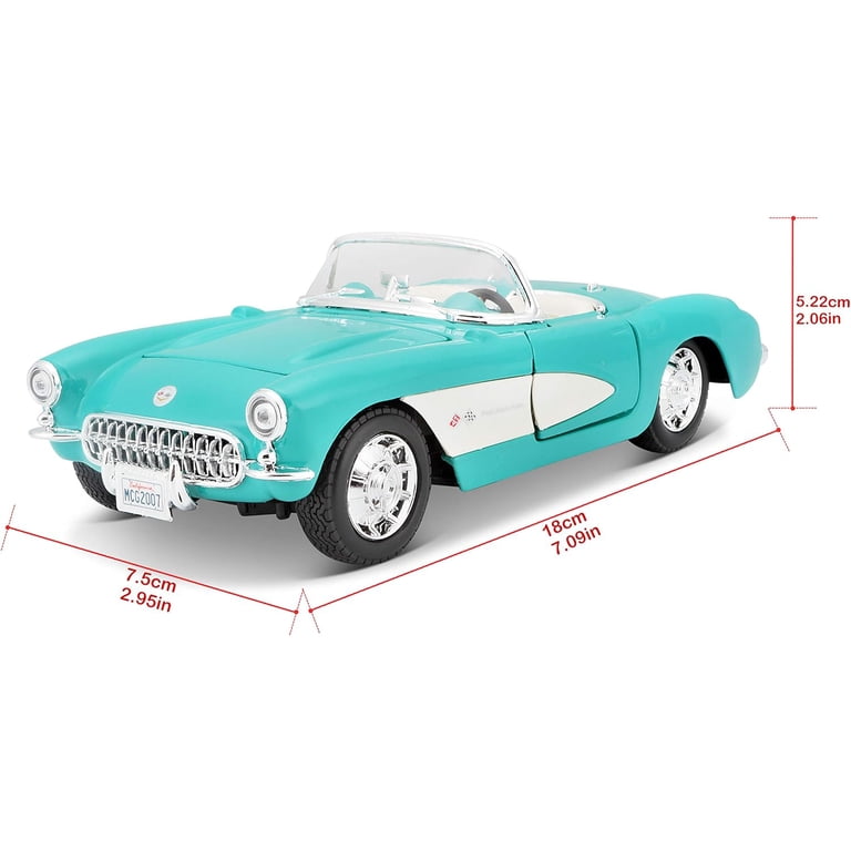 Maisto 1:24 Scale 1957 Chevrolet Corvette, Turquoise, Die-Cast