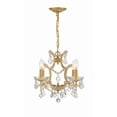 thumbnail image 3 of 4454-GA-CL-SAQ Crystorama Lighting Filmore - Four Light Chandelier in Traditional and Contemporary Style - 17.5 Inches Wide by 15 Inches, 3 of 9