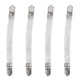 thumbnail image 1 of 4pcs Elastic Crisscross Bed Mattress Sheet Straps Double Head Clips Gripper Holder Fasteners SuspenderWhite, 1 of 5