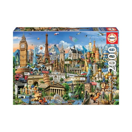 Educa Borrs 17697 Symbole Von Europa Educa Borras Europe Landmarks 2000 Piece Jigsaw Puzzle Multi