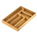 thumbnail image 3 of YBM Home Bamboo Cutlery Tray Flatware Silverware Drawer Organizer with 6 Compartments - 341, 3 of 6