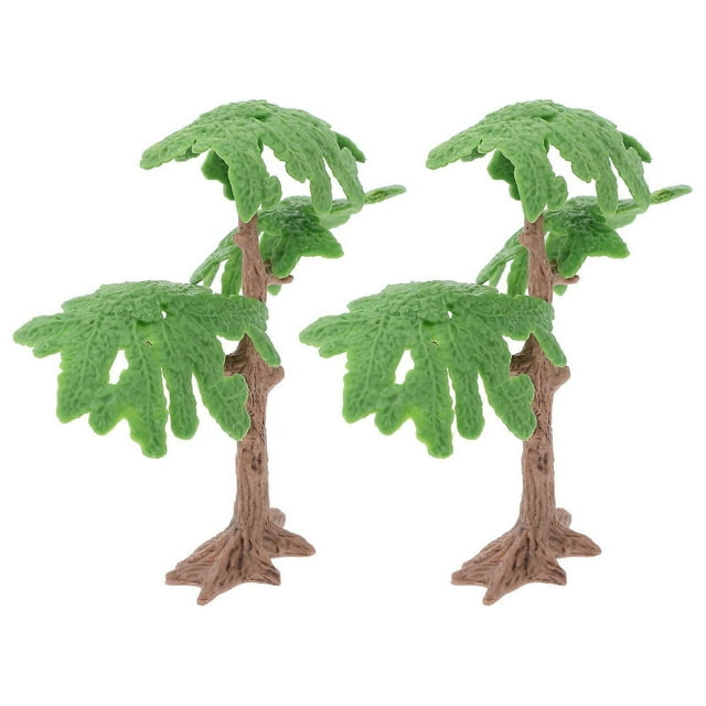 2Pcs Ginkgo Tree Model Ideal For Scenery Landscape And DIY Crafts Featuring Simple Design In