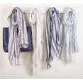 thumbnail image 3 of StylesILove Multicolored Lightweight Striped Scarf - 4 Color (White), 3 of 3