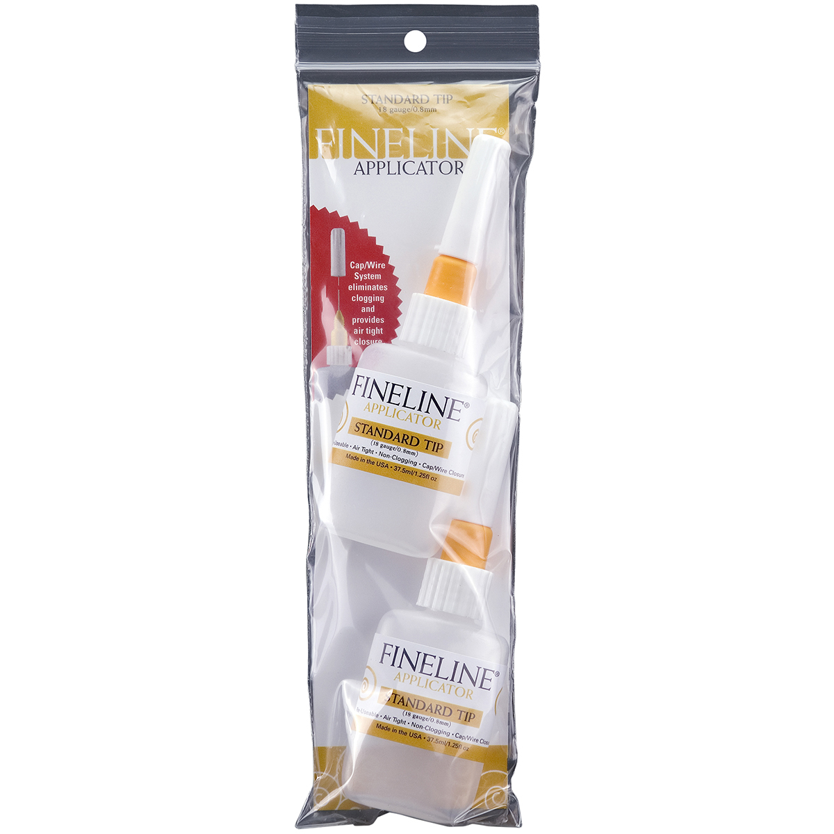 Fineline Applicators 2/Pack 18Gauge Applicator Bottles, 1.25Ounce