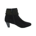 thumbnail image 3 of KAREN SCOTT Womens Black Embellished Comfort Casee Almond Toe Cone Heel Zip-Up Booties 11 M, 3 of 3