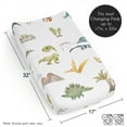 thumbnail image 6 of Sweet Jojo Designs Watercolor Dinosaur Dino Boy Changing Pad Cover Sheet, 6 of 6