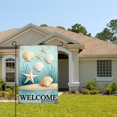 thumbnail image 2 of Amhnf Welcome Beach Shells And Starfish Garden Flag For Home Outdoor Garden Yard Decor 12x18 inch, 2 of 5